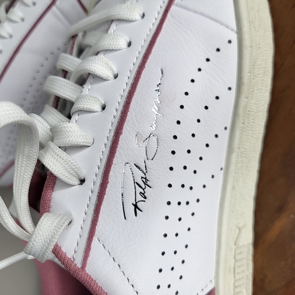 Puma White and Pink Retro Sneakers with Breathable Design Womens SIZE 8 - Picture 2 of 12